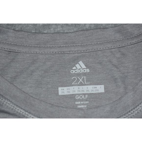 Adidas Golf Gym Shirt Workout Mens Size 2XL Performance Polyester Gray - Picture 4 of 6